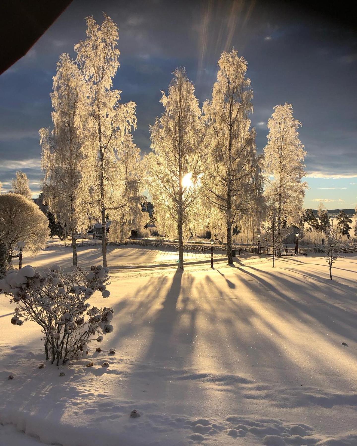 Mysigt Boende I Raettvik Med Utsikt Oever Siljan Bagian luar foto