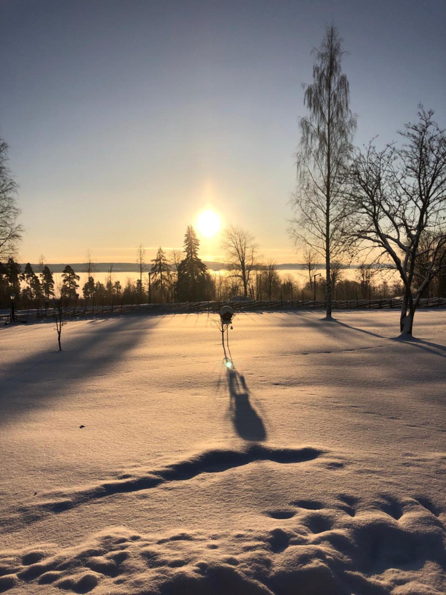 Mysigt Boende I Raettvik Med Utsikt Oever Siljan Bagian luar foto